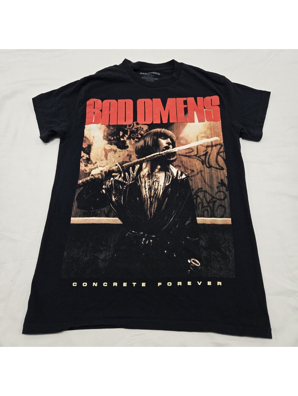 EUC Size SMALL Bad Omens T-Shirt Concrete Forever Tour Tee 2 Sided Graphic Black